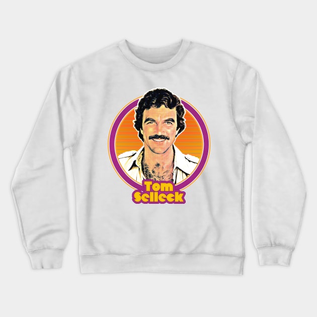 Tom Selleck 80s Aesthetic Design Crewneck Sweatshirt by DankFutura